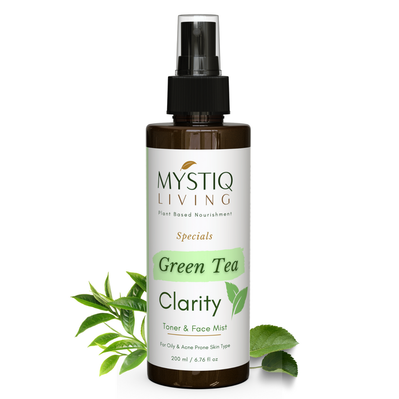 Green Tea Toner for Oily, Acne Prone Skin, Pore Tightening, Hydrate Skin  Mystiq Living