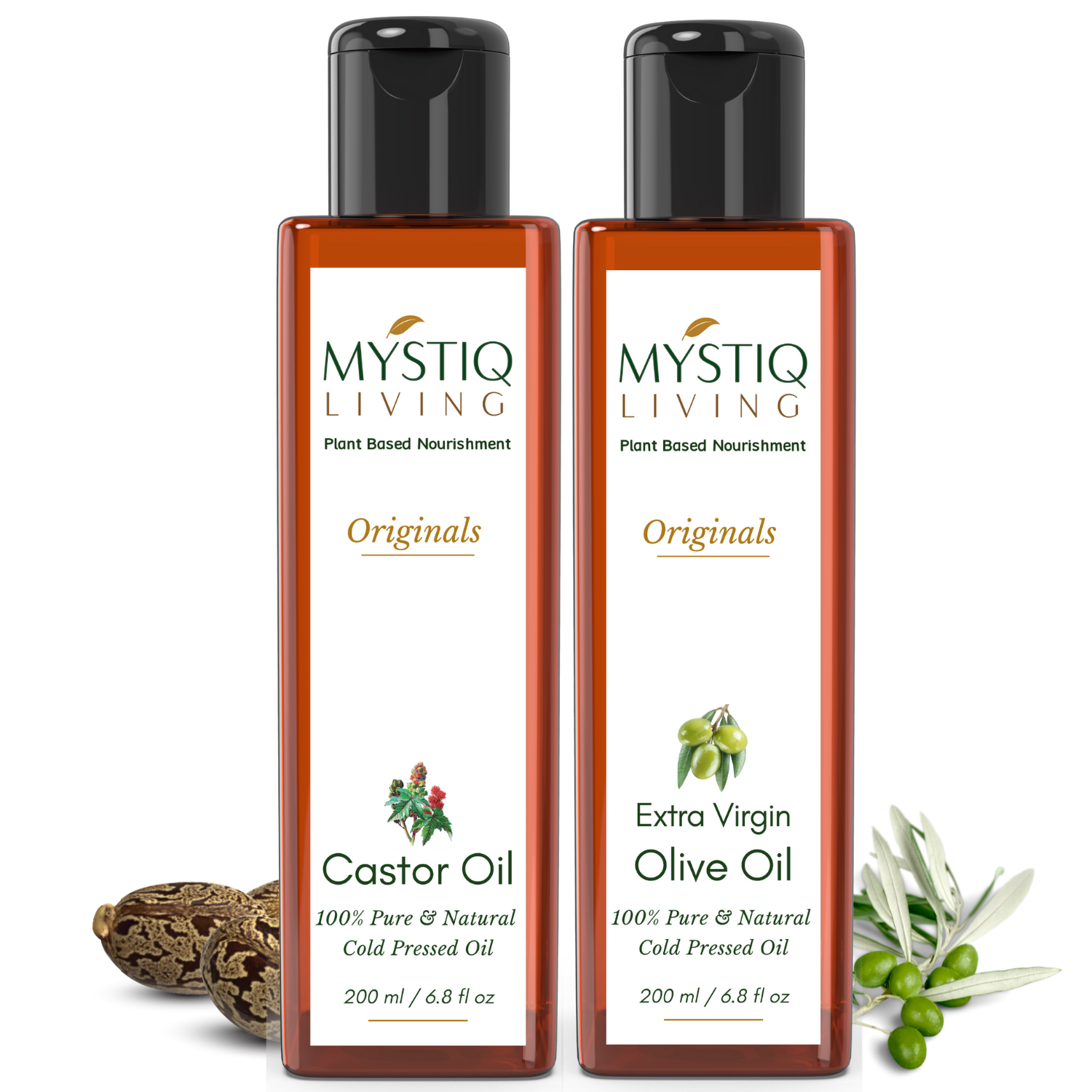 Combo- Castor Oil & Extra Virgin Olive Oil