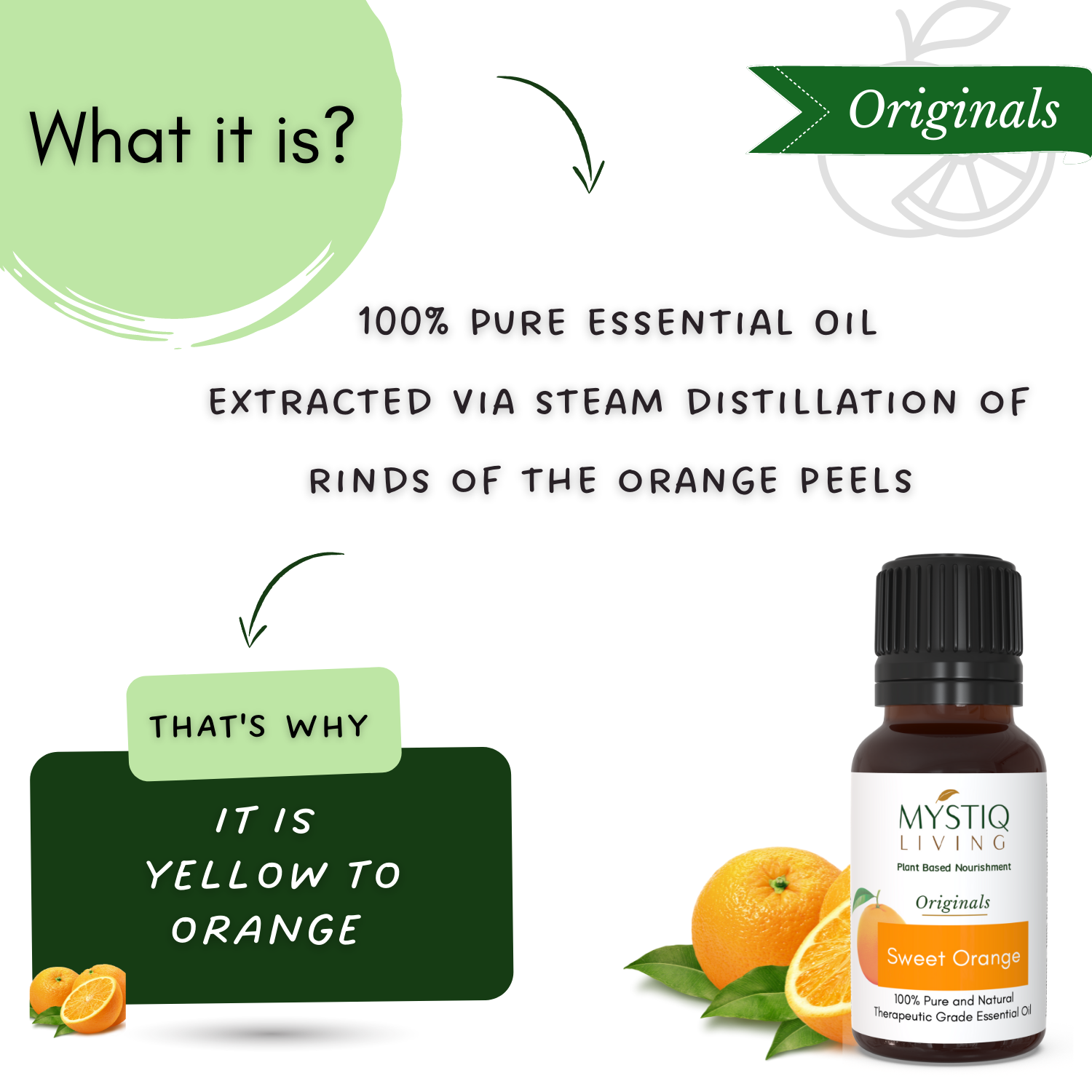 100% pure sweet orange essential oil