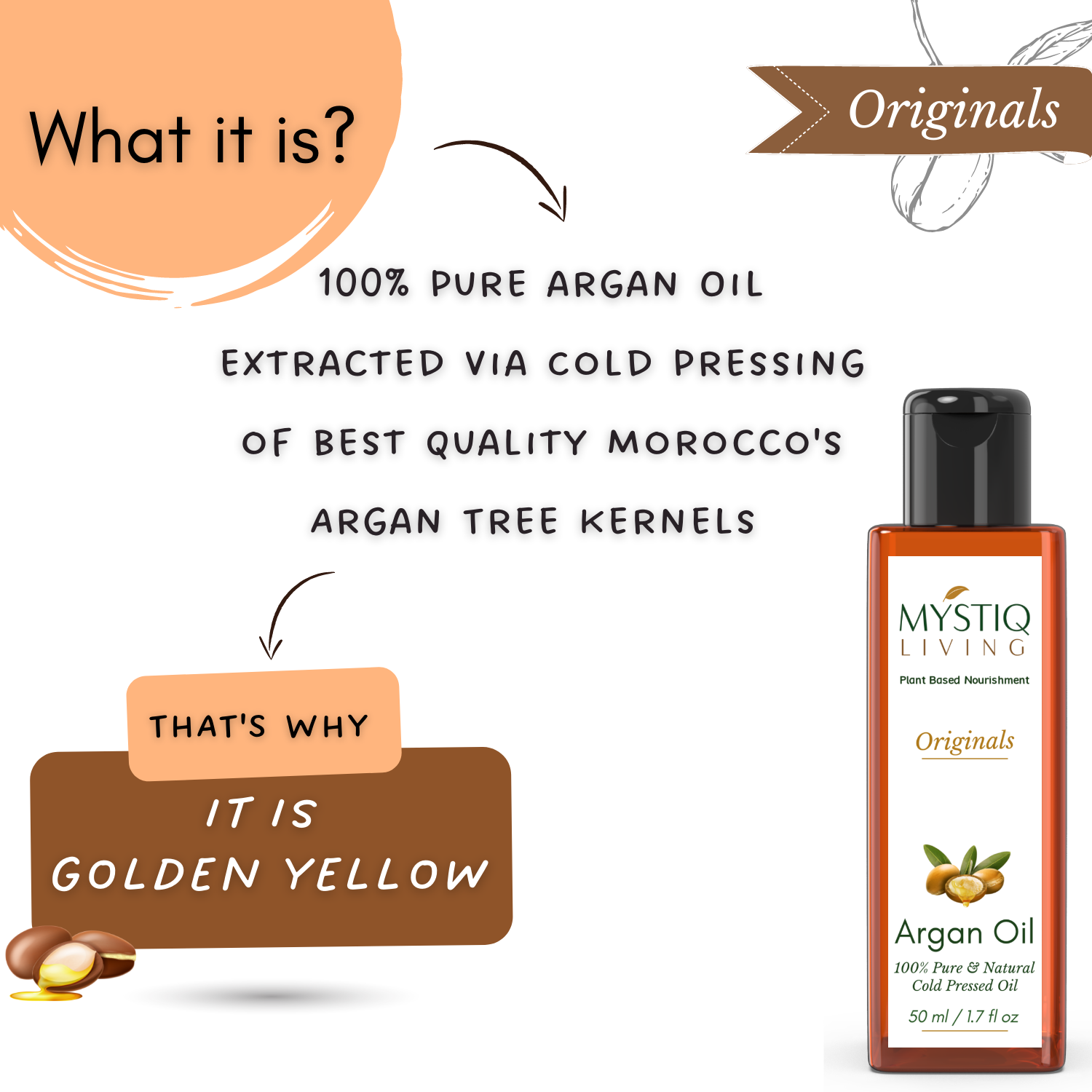 cold pressed oil extracted from argan tree kernels