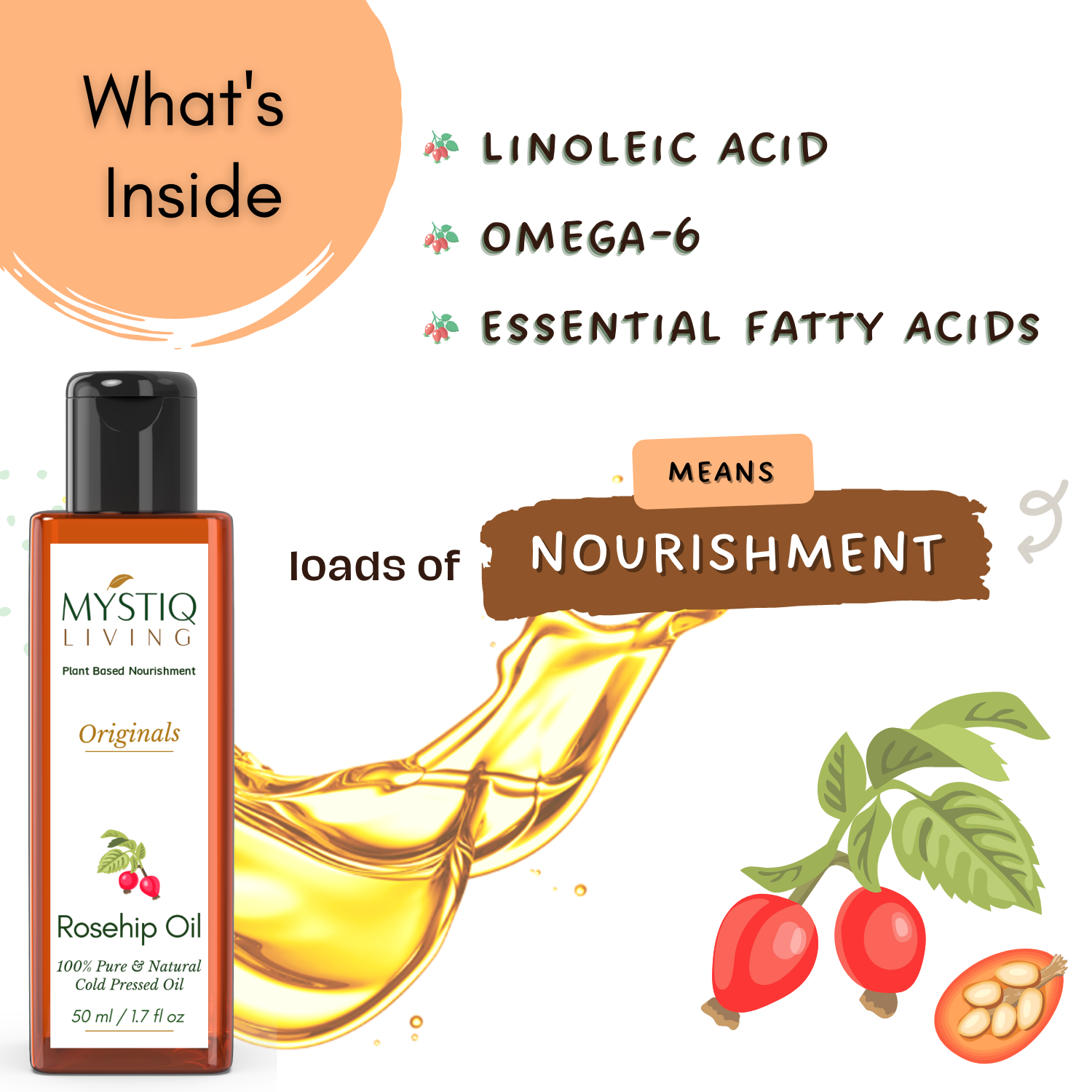 nourishment of Rosehip seed Oil