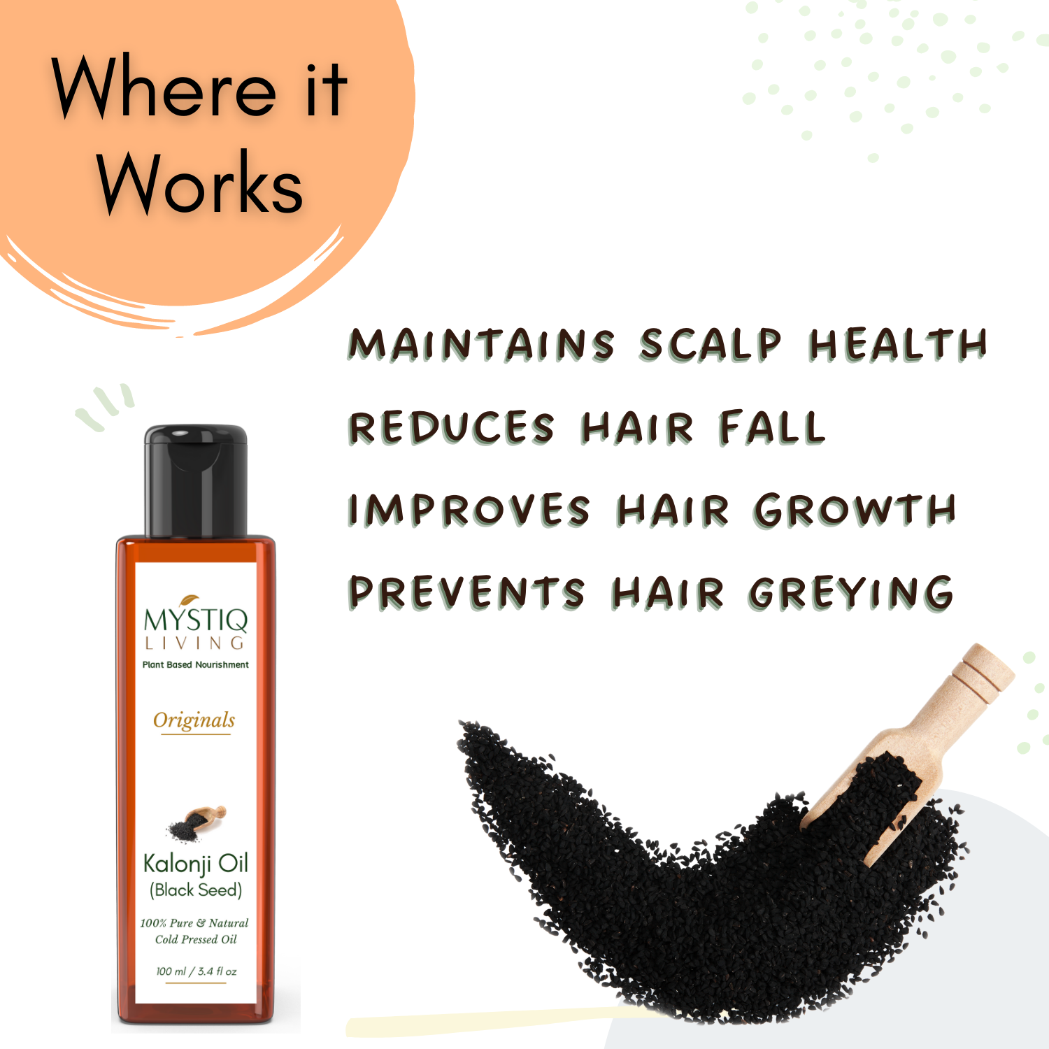 Cold Pressed Kalonji Oil - Mystiq Living