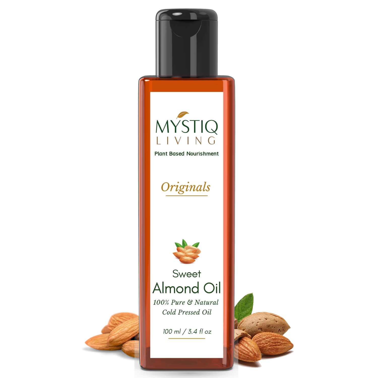 Sweet Almond Oil | Cold Pressed Oil for Under Eye & Hair - Mystiq Living