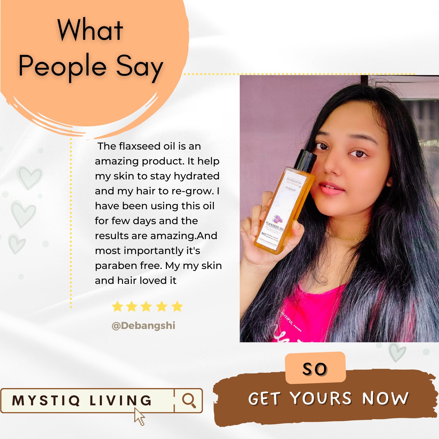 Cold Pressed Flaxseed Oil for Healthy Hair and Skin Relieves