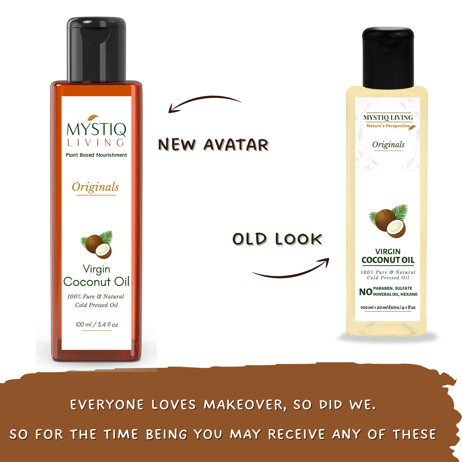 Virgin Coconut Oil │Cold Pressed Oils For Skin & Hair | 100% Pure & Natural - Mystiq Living