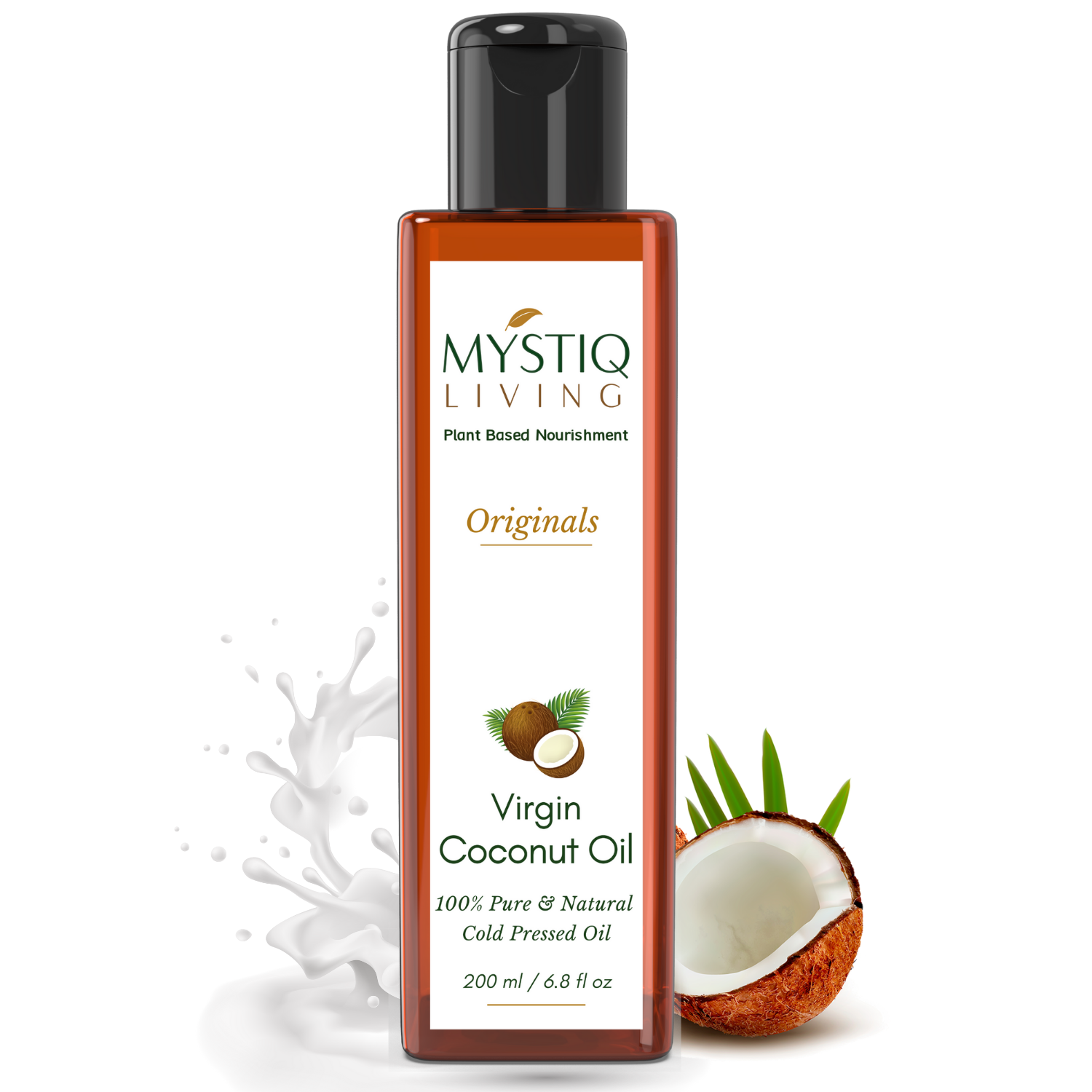 Virgin Coconut Oil │Cold Pressed Oils For Skin & Hair | 100% Pure & Natural - Mystiq Living